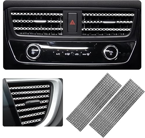 20 tiras decorativas de aire acondicionado de automóvil, impermeables, flexibles, para salida de aire automático, borde brillante, accesorios