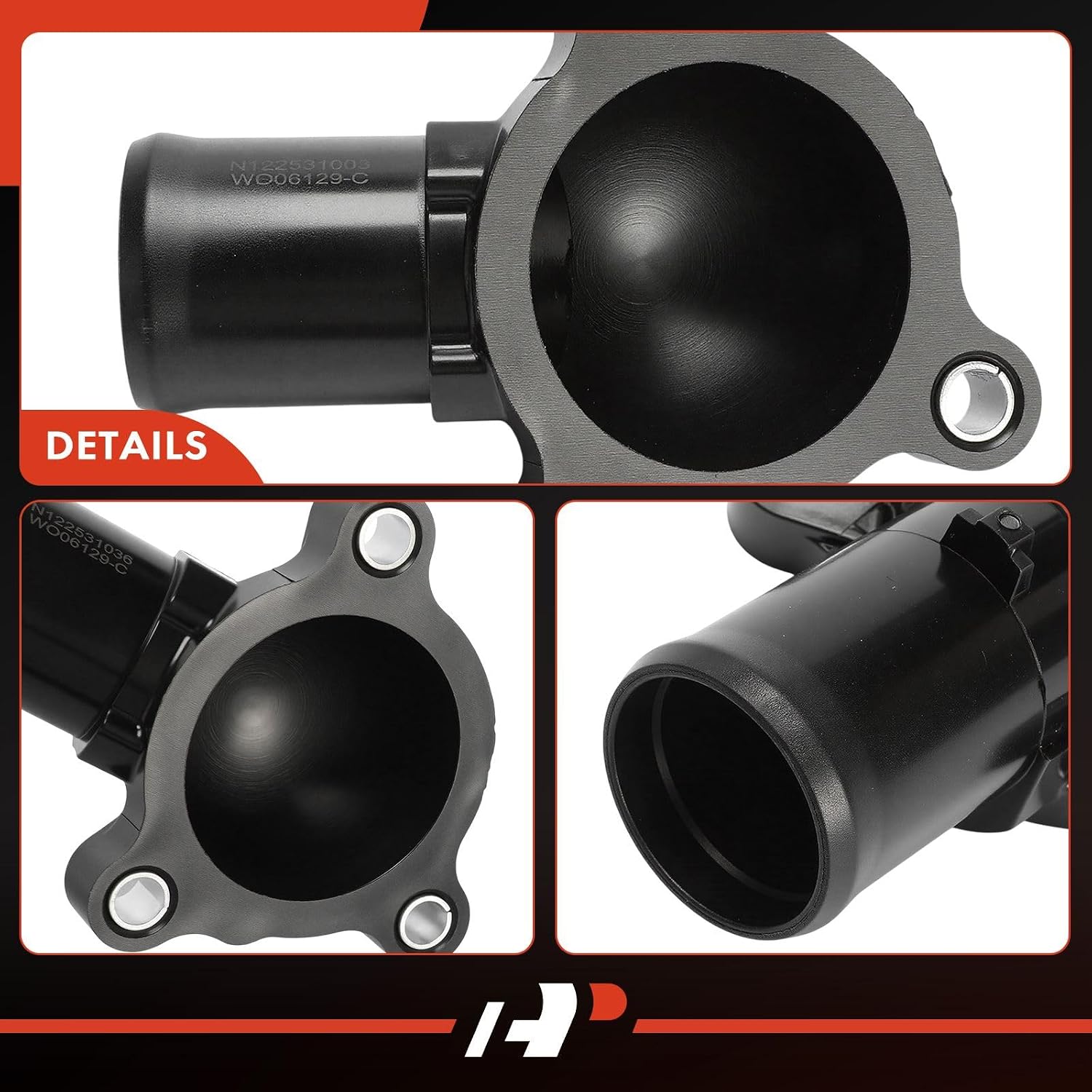 A-Premium Engine Coolant Hose Flange Connector | Compatible with Mazda Models - CX-5 2013-2019, 3 2012-2018, 6 2014-2017, CX-3 2016-2018, 3 Sport 2012-2018, CX-50 2023-2025