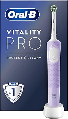 Oral-B Vitality PRO Cepillo de Dientes Eléctrico con Mango Recargable, 3 Modos de Limpieza, Temporizador y Batería de Larga Duración - Lila
