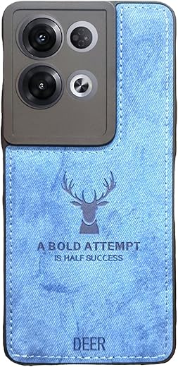 جراب رينو 8 5G رقمي فاخر من قماش البولي يوريثين الحراري الناعم المنقوش مقاوم للاوساخ والصدمات وبصمات الاصابع، واقي كامل...