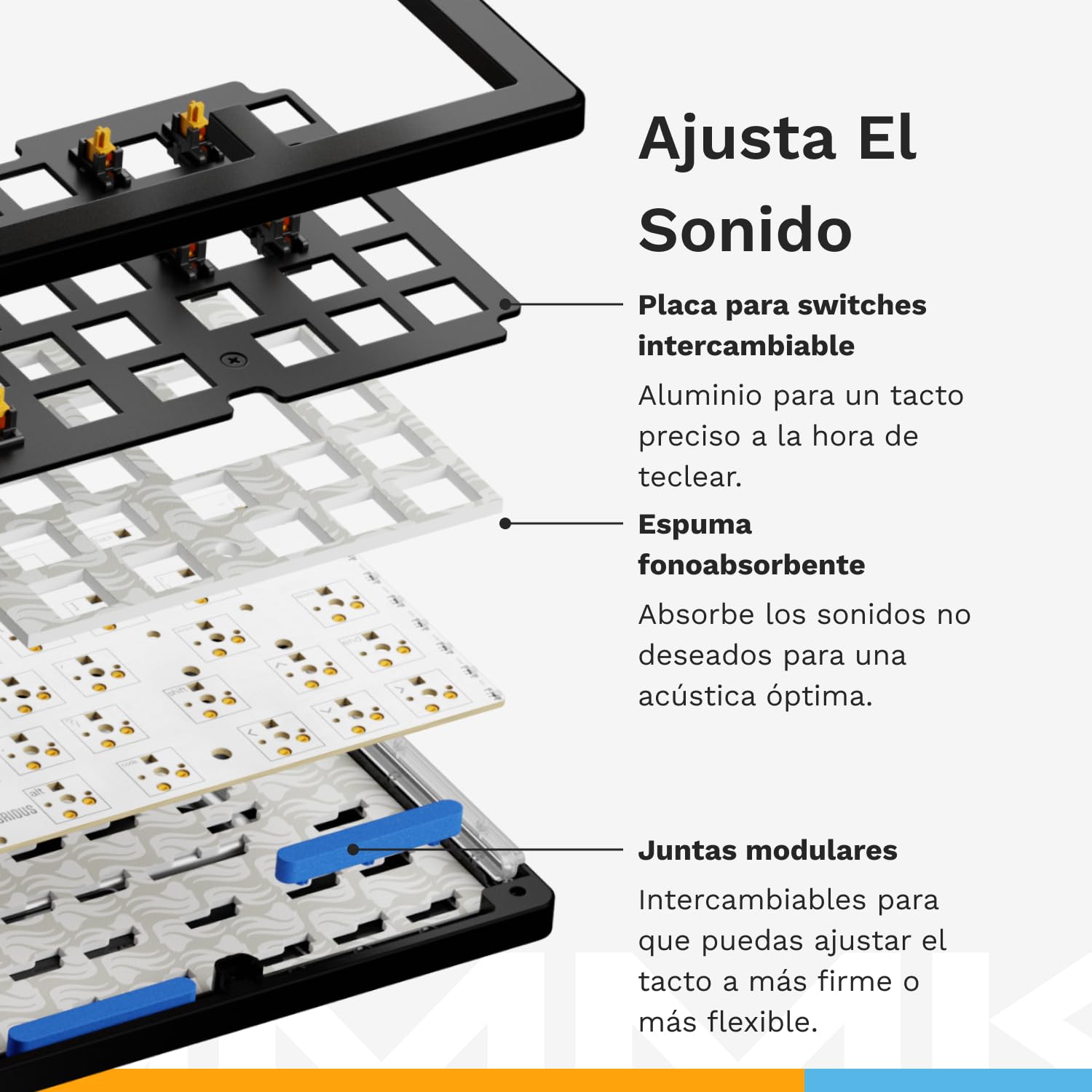 GLORIOUS GMMK 3 HE Teclado Inalámbrico 65% AZERTY FR (Negro) | Tecnología Hall Effect rápida, tasa de sondeo 8000Hz, switches magnéticos Fox, junta modular muy flexible, diseño de calidad