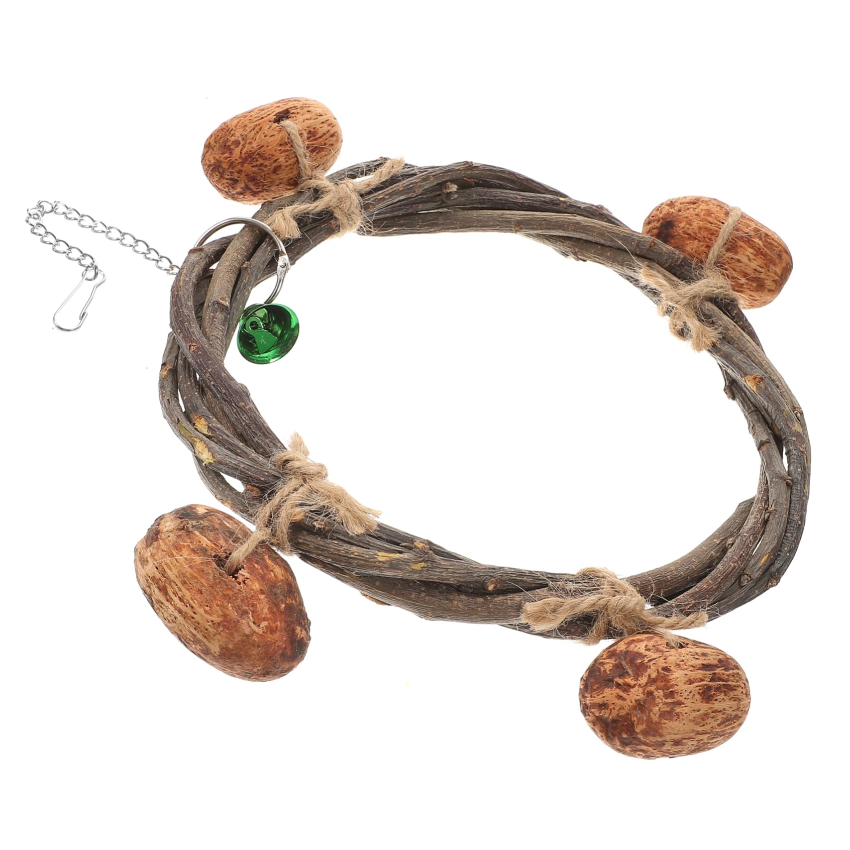 minkissy 3 Pezzi Altalena Per Pappagalli in Rattan Trespolo Giocattolo Per Parrocchetti Giocattolo Da Appendere Supporto Per Arrampicata