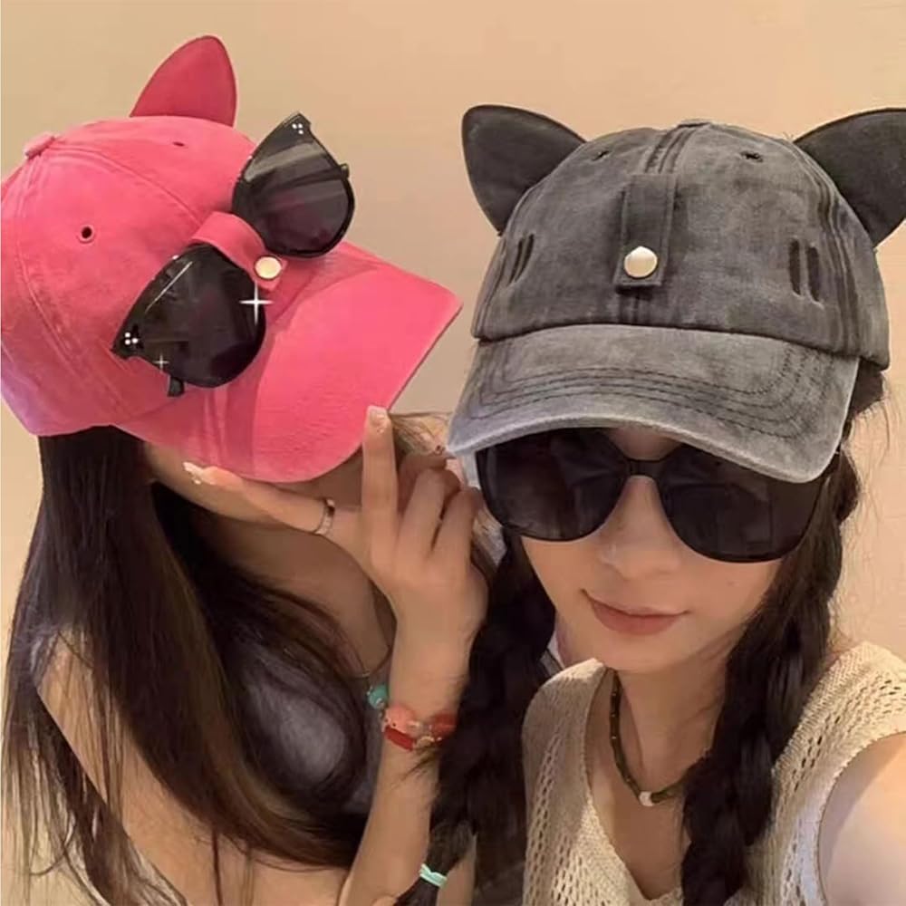 【ASURA】LOVE CAT BALL CAP MUSINSA | ASURA LOVE CAT BALL CAP (CHARCHOL)