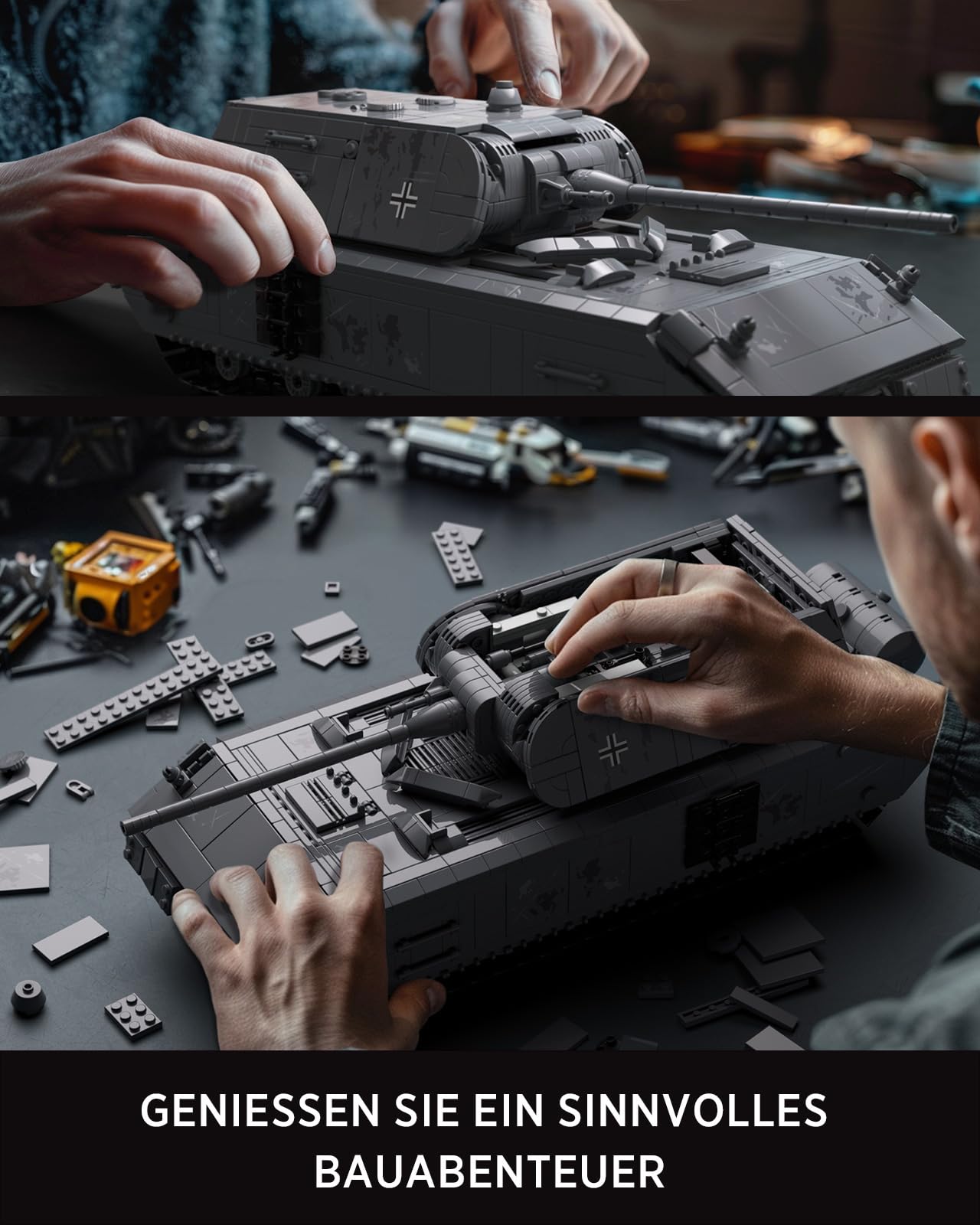 Nifeliz VIII Maus Panzer Modell Bauspielzeugset, WW2 Militär Panzer Klemmbausteine Sammlerstück für Erwachsene, Geschenk für Militärfans (2272 Teile, NF10289)