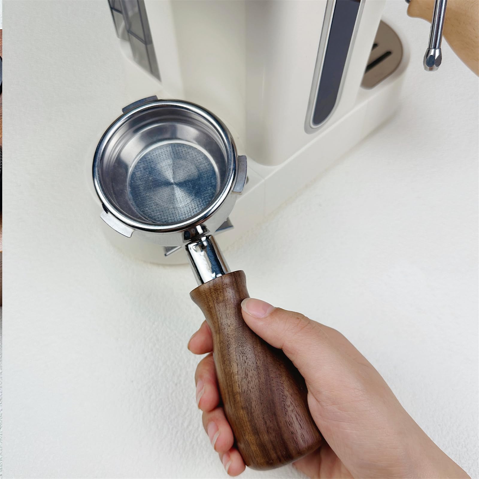 Mango de portafiltro de tamaño corto E61 para máquina de café, mango de madera para portafiltro y jarra de leche, máquina de espresso