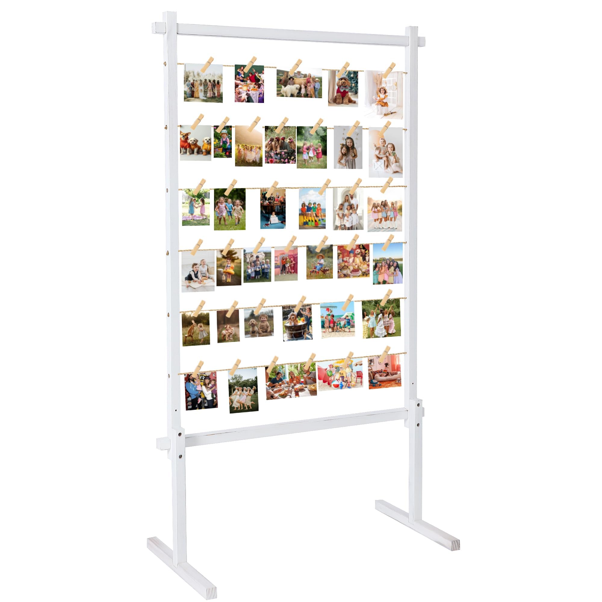 Photo Display Board,Picture Collage Frame with Clip,Graduation Photos Stand