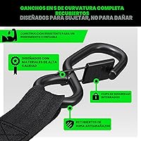 Vista 4 de Rhino USA - Correas de trinquete de amarre (4), 1 pulgada x 15 pies (resistencia 1823 libras), con ganchos en S de seguridad, alta calidad para Negro