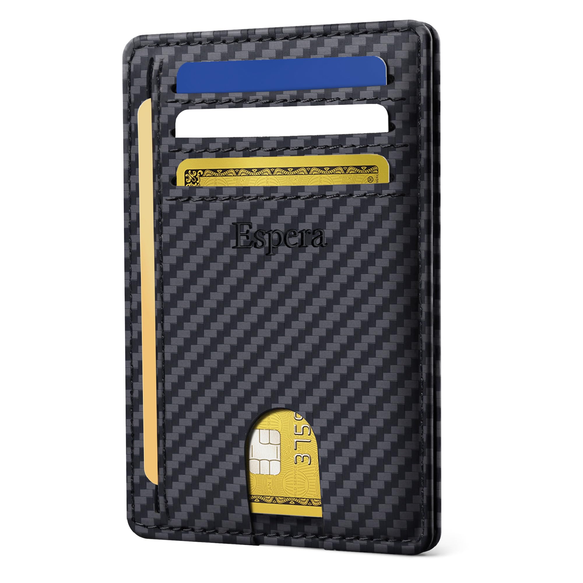 Espera Slim Minimalist Front Pocket Wallet for Men RFID Blocking Credit Card Holder Thin Travel ID Card Case