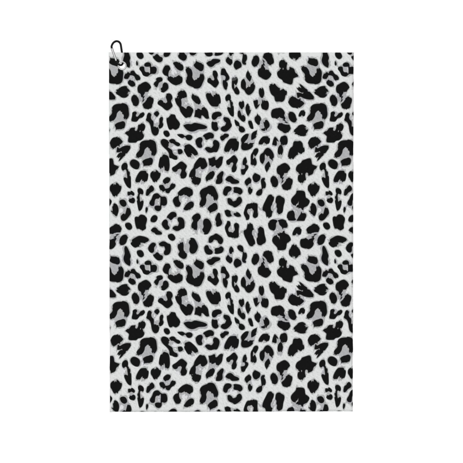 Hnnkloy Leopard Seamless Pattern Design, 16x24 in Portable Waffle Golf Towels with Carabiner Clip for Golf Bag