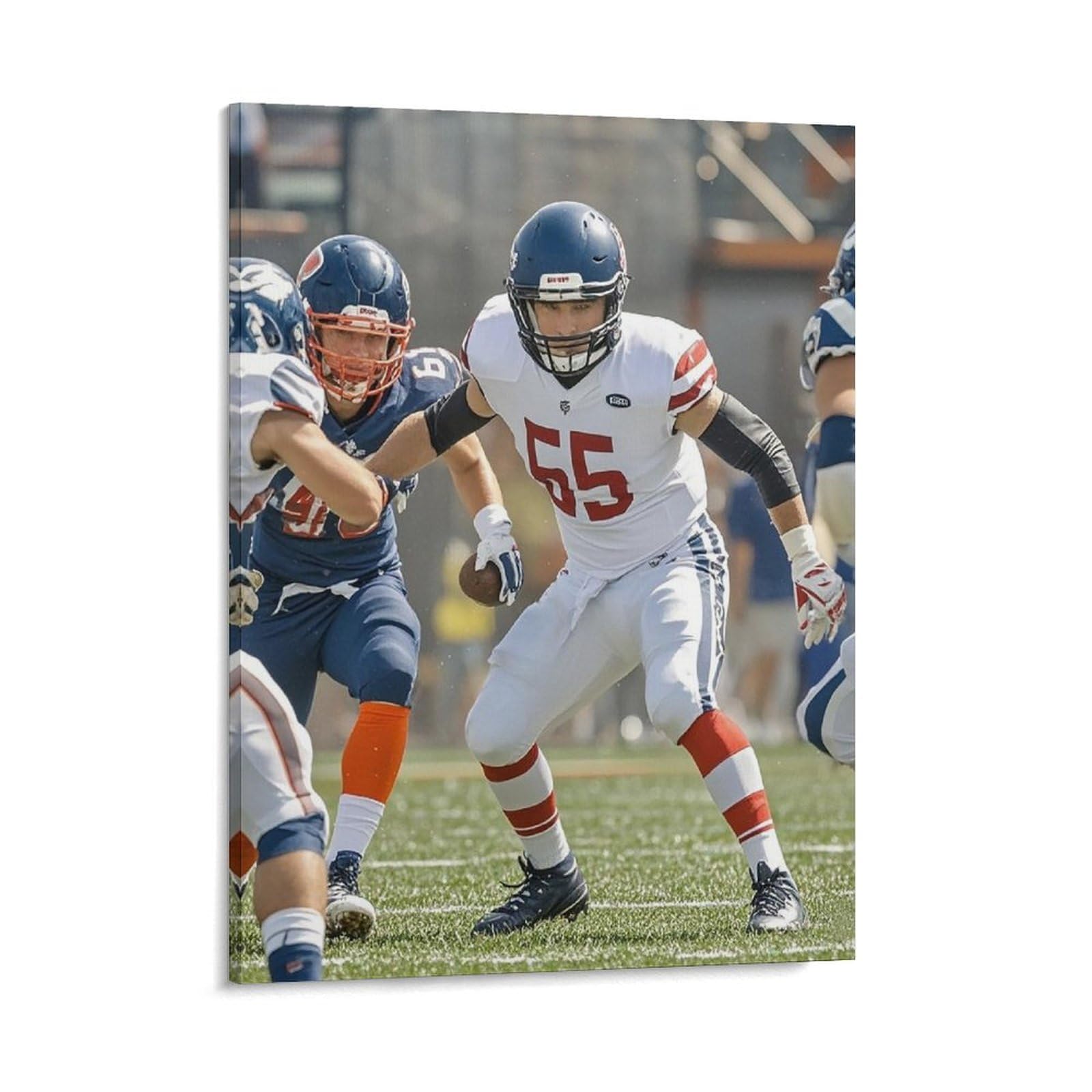 American Football Wall Art for Home, Abstract Canvas Framed Painting for Living Room, Portable Poster Print for Wall Decor, Personalized Artwork Picture for Hallway, Bedroom 16x20inch(41x51cm)
