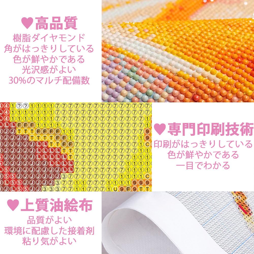 Amazon | サムコス ダイヤモンドアート キット ダイヤモンドの絵画 2個 