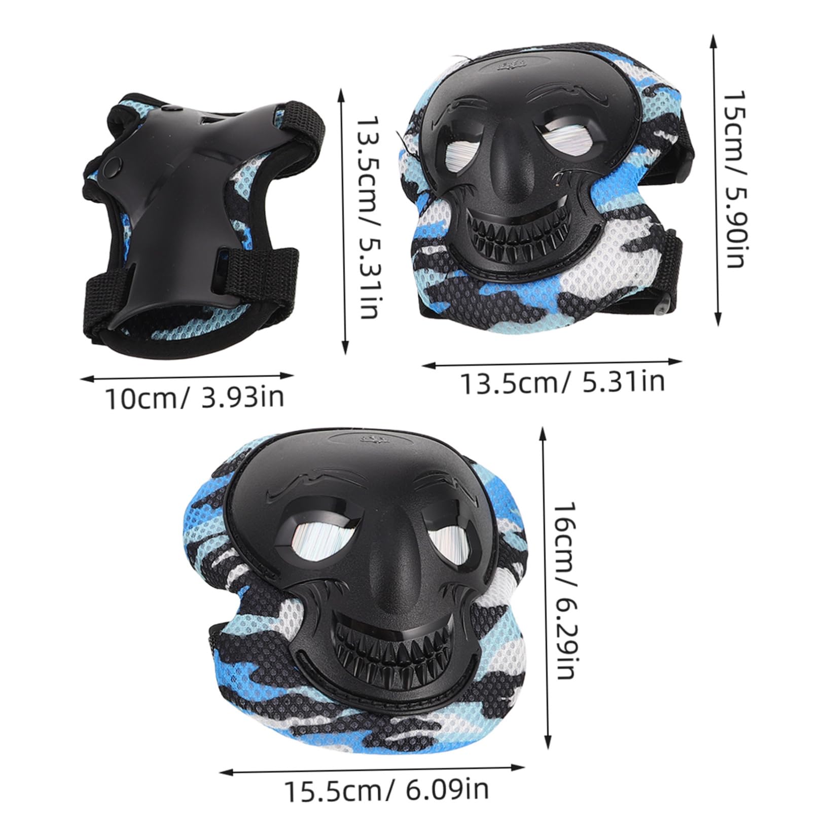 BESPORTBLE Skateboard Pads Adult Roller Skating Gear Set Wrist Guards Elbow Knee Pads Safety Gear for Outdoor Sports