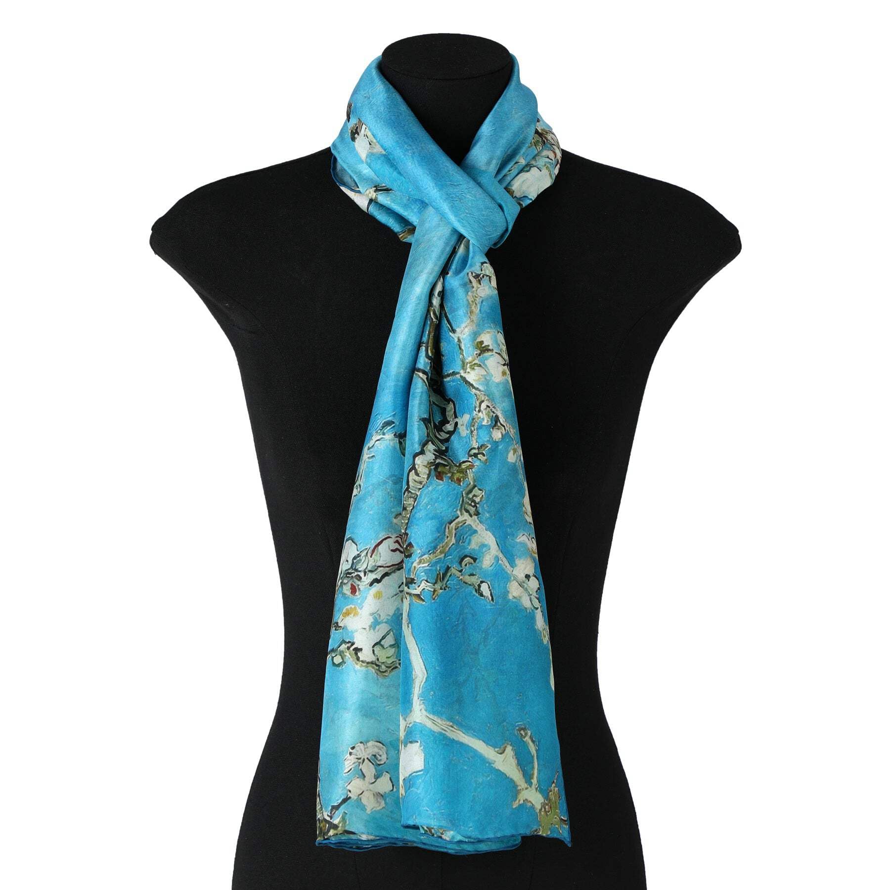 Hamzah Fular de Seda Natural Estampado – Pañuelo 180x65 cm Diseñado en España, Inspirado en Grandes Pintores