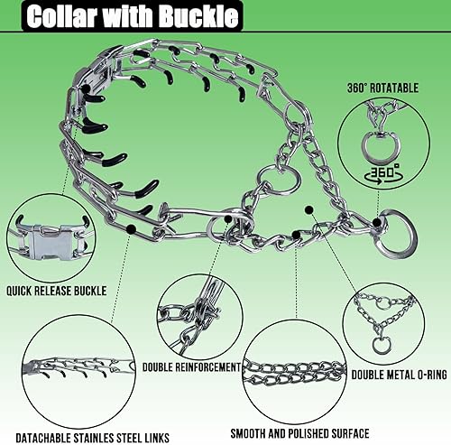 Miniatura 2 de Collar de entrenamiento para perros, collar ajustable para perros con hebilla de liberación rápida, collar sin tirones para perros pequeños,