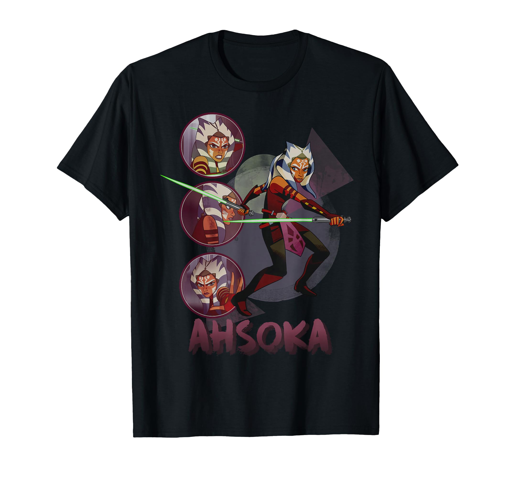 Star Wars Forces of Destiny Ahsoka Expression Shapes T-Shirt, Black