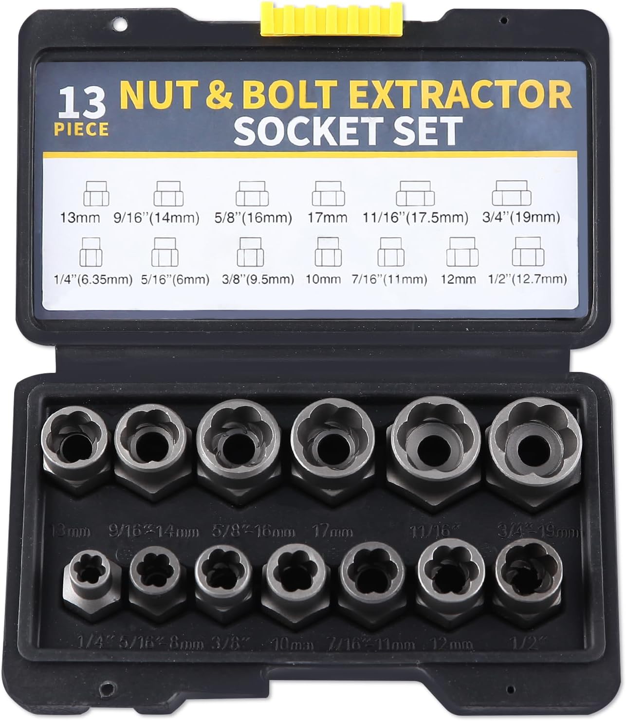 LEONTOOL Bolt & Nut Remover Set, 13 Pcs Bolt Extractor Set, Stripped