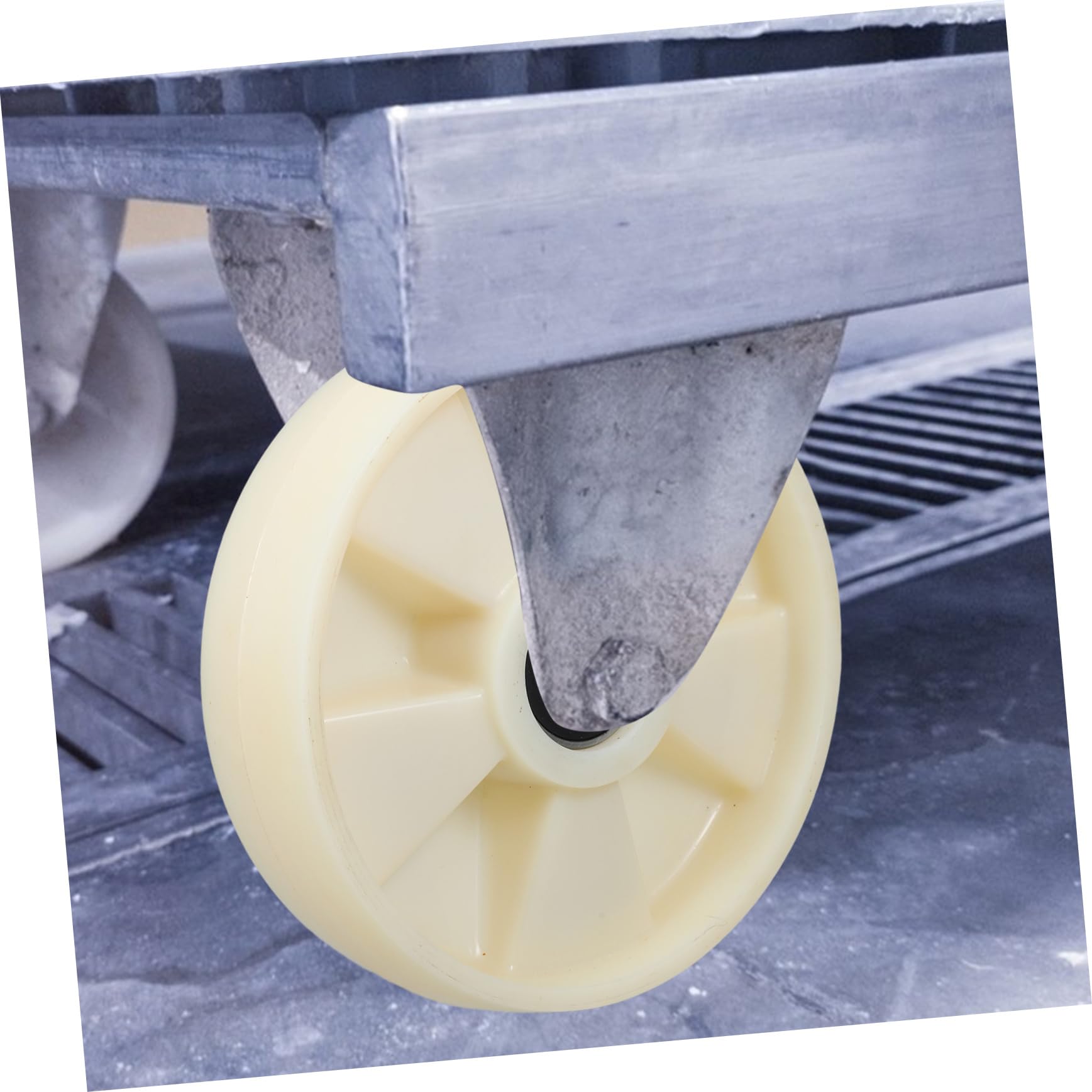Drehbare Nylon Hubwagenräder mit Kugellager 200x50 Mm Achse 47mm Robuster Lenkrolle für Palettenwagen im Lager und Supermarkteinsatz