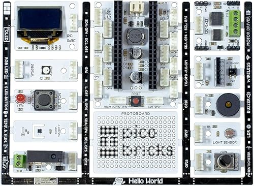 Miniatura 10 de PicoBricks Raspberry Pi Pico W Kit de inicio con 12 sensores desmontables y extensa guía de aprendizaje, kit de Raspberry Pi, kit de iniciación