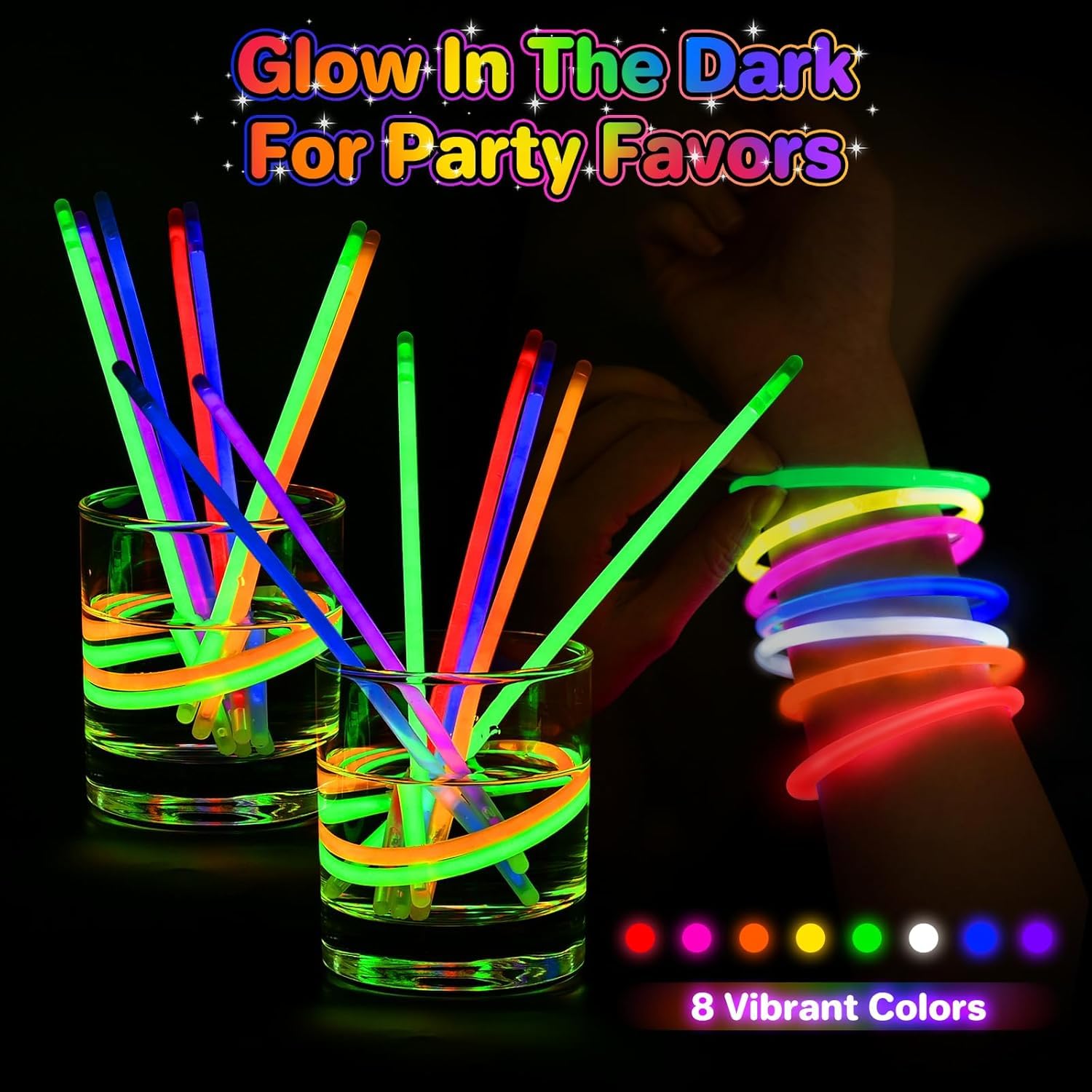 Glow Sticks Bulk Pack - Party Favors & Decorations -5 Glow Sticks Bulk Pack - Party Favors & Decorations -5