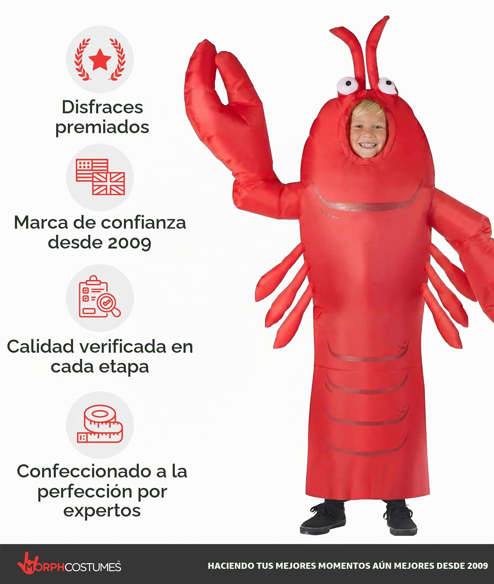 Morph Disfraz inflable de langosta gigante para niños