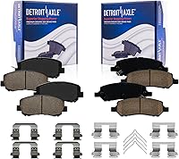 Vista 1 de Detroit Axle - Pastillas de freno para Dodge Dart 2013-2016 2014 2015 pastillas de freno de cerámica con reemplazo delantero y trasero de hardware
