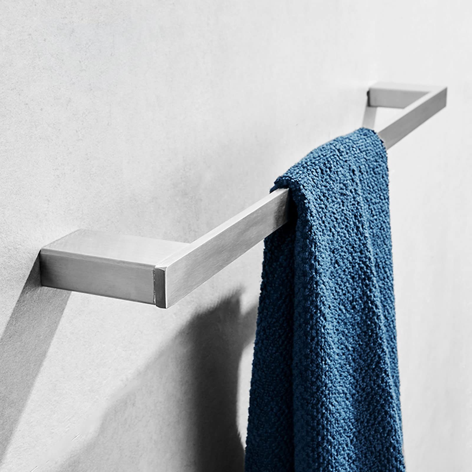 Toalleros, riel de Pared para Colgar Toallas, Barra Individual Perforada, Soporte de Acero Inoxidable, para Cocina, baño y Aseo (tamaño: 40 cm).