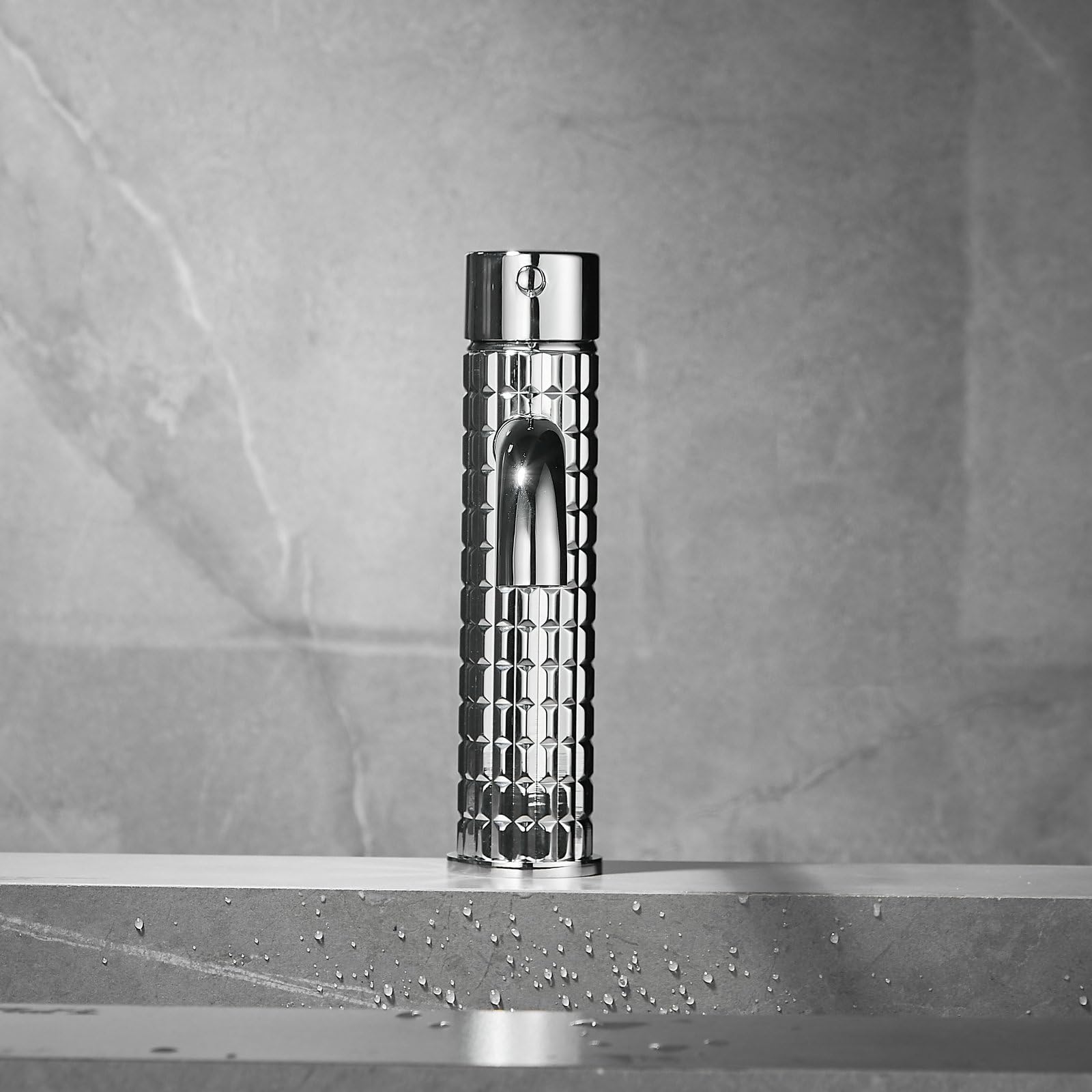 Basin Tap Bathroom Tap Bright Silver Bathroom Sink Tap Brass Single-Handle Taps Bathroom Sink Taps with G1/2 Size Hose - Image 4