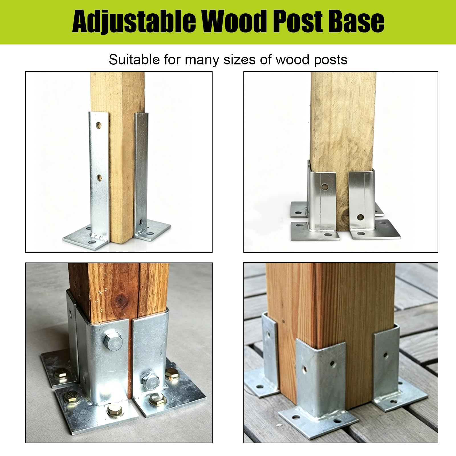 Base De Soporte Plateada Para Poste De Buzón, Anclaje Resistente Para Pilares