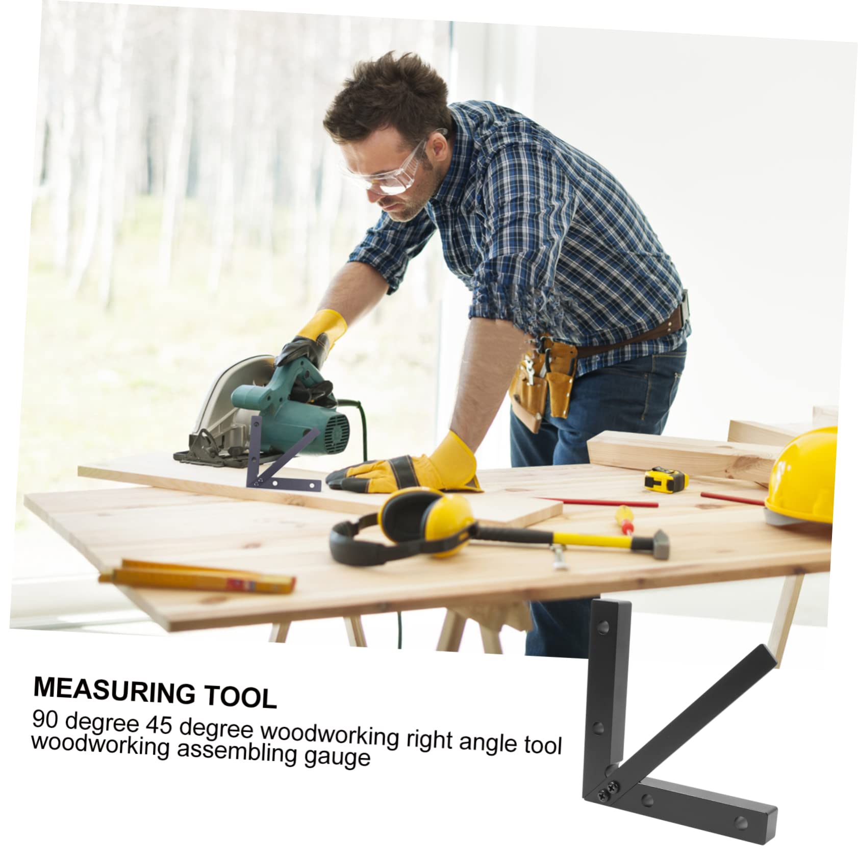 ARTIBETTER 90Degree Center Finder Line Gauge Precision Corner Clamping Ruler for Woodworking Durable Tool for Accurate Marking and Layout