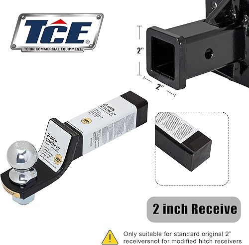 Miniatura 4 de TCE ATRLY2003U Torin - Enganche y bola para remolque capacidad de 6,000 lb