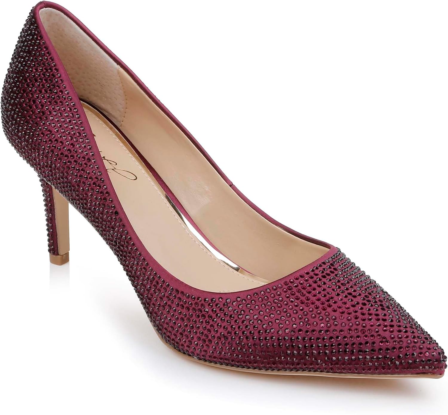Jewel Badgley Mischka Women's Tyanna Crystal Pointed Toe Pumps