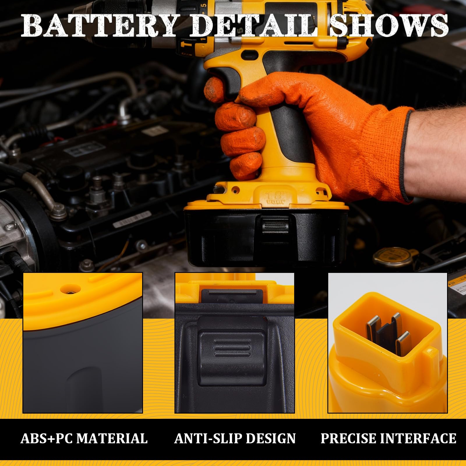 Batteria di ricambio aggiornata da 18 V per utensili Dewalt 18 V XRP, batteria Ni-MH da 5,0 Ah compatibile con utensili elettrici e caricabatterie DC9096, DC9071, DE9096, DE9098, DW9071