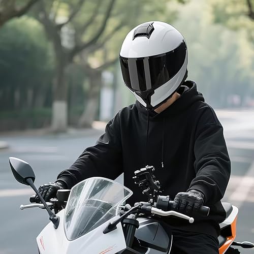 Miniatura 7 de Casco de motocicleta, casco modular de motocicleta con doble visera abatible de cara completa JR-815, casco de motocicleta aprobado por DOT con 2