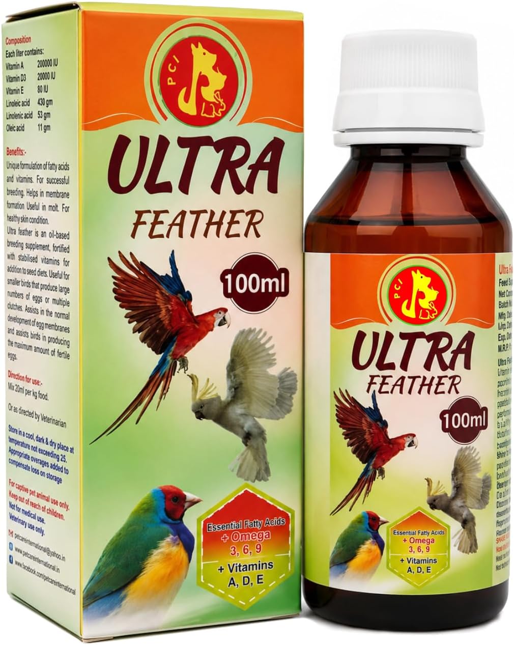 Ultra Feather to Provide Healthy Feathers for Bird Wings (100 Ml)
