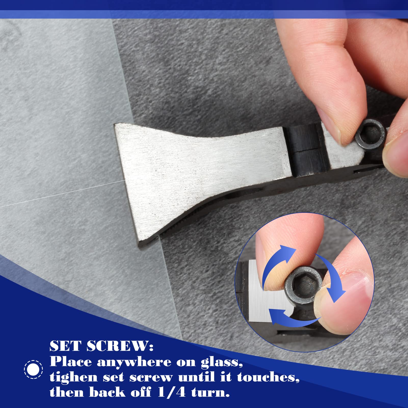 SPEEDWOX Alicates de vidrio para romper mandíbulas planas dentadas con tornillo ajustable de 8 pulgadas, alicates de vidrio resistentes para trabajo de vidrieras, herramienta de rotura