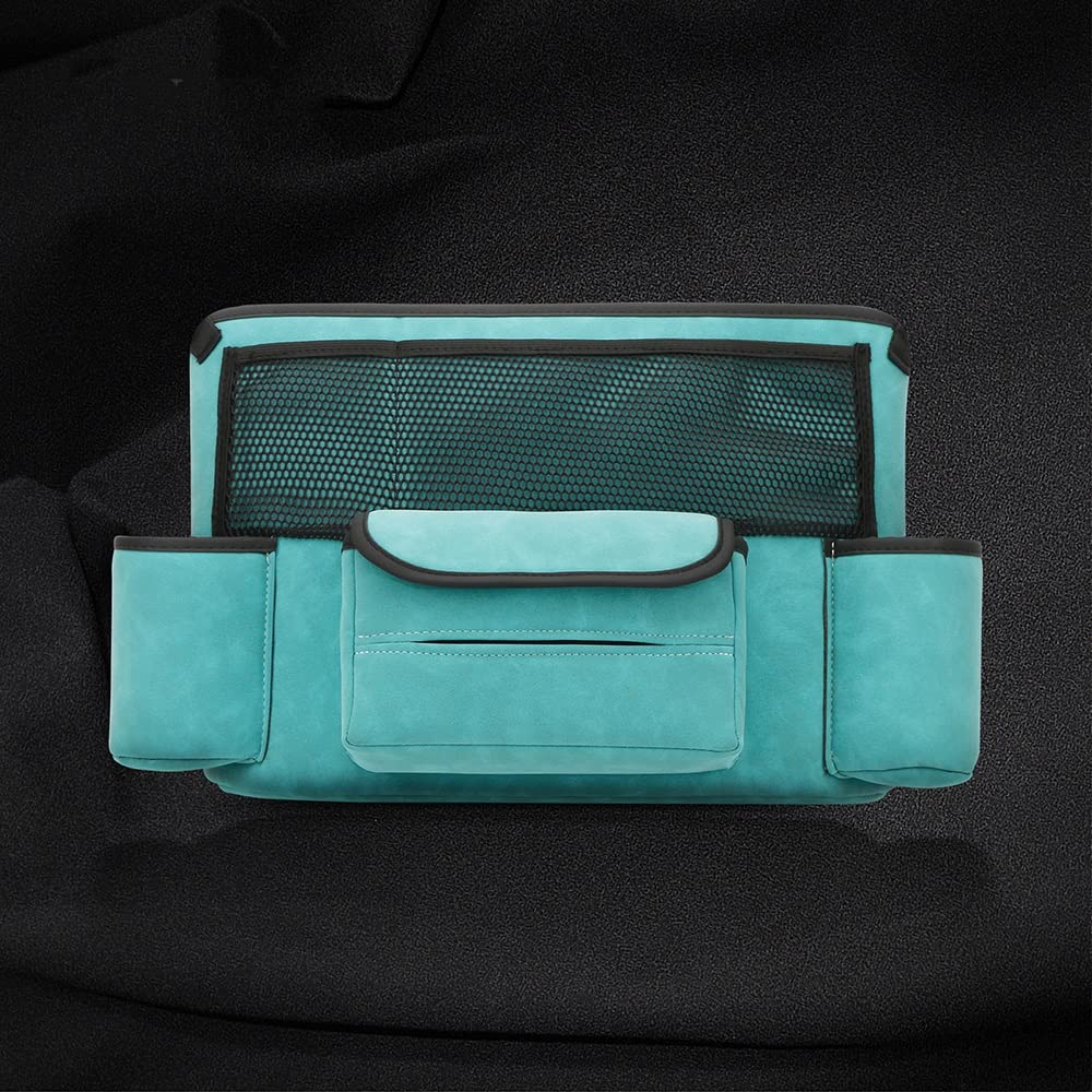 Bolsa organizadora de gran capacidad para asiento de coche con control central, multifunción, color azul
