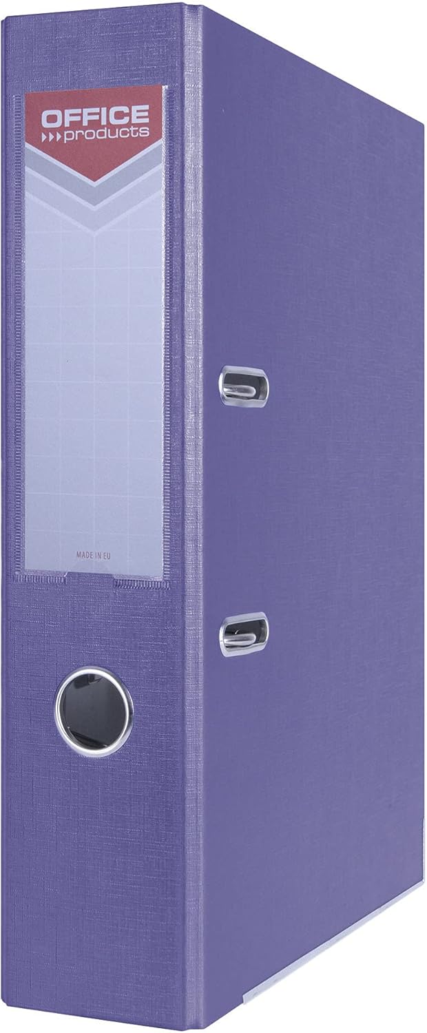 Binder Office Product Officer with Reinforced Edge A4/75mm Purple/Document Archiving/Type-A4/75 / Kind-Coated/Pockets-On Spine/Material-Cardboard/pp/Reinforcement Strip-with a Bar