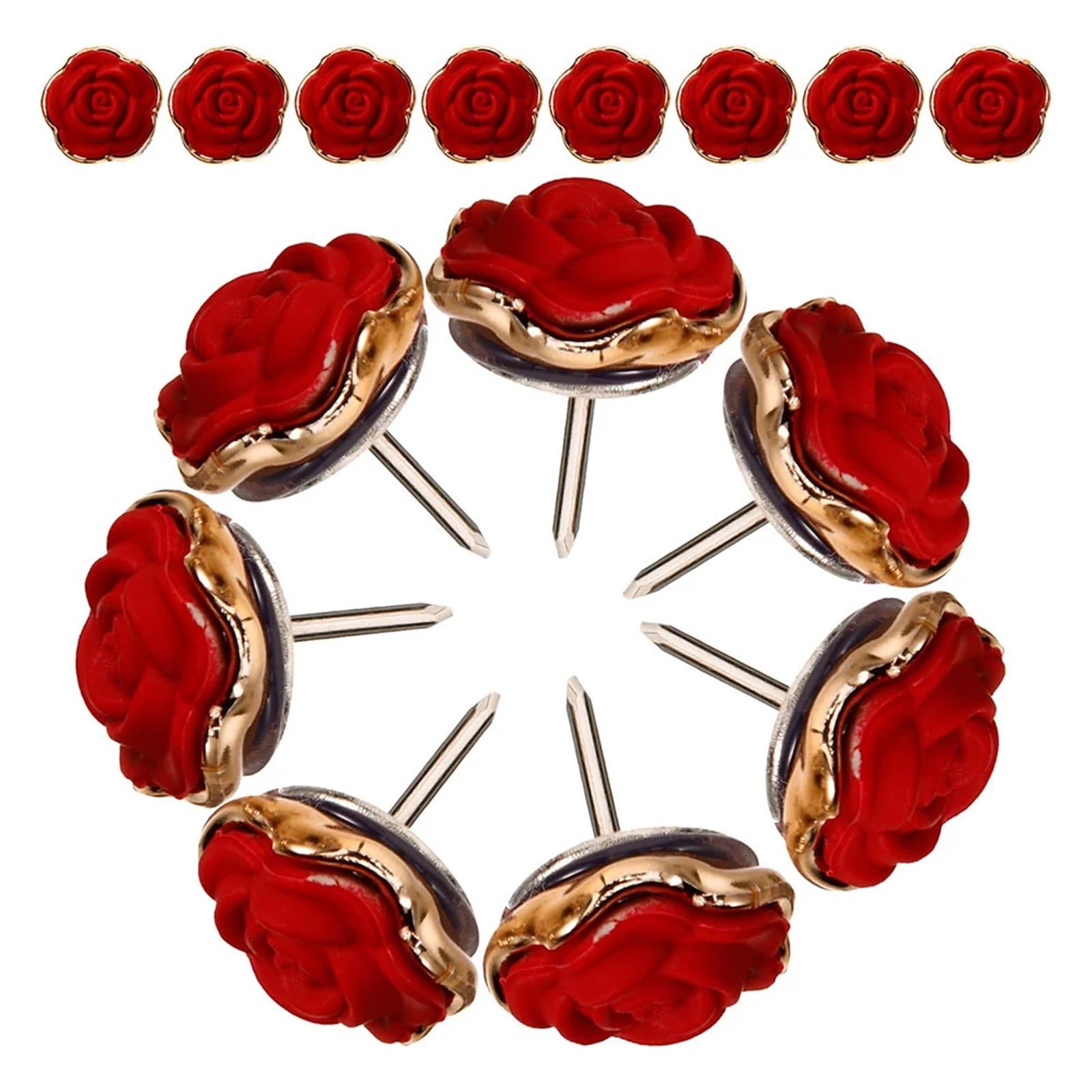 Rose Flower Tack Aesthetic Push Pins Decorative Thumb Tacks Children's Thumbtacks for Bulletin Board Cork Board Map