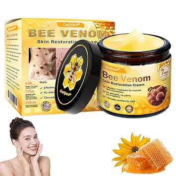 Bee Venom Skin Restoration Cream, Professional Bee Venom Skin Treatment Cream, bee venom Comprehensive cream, Repair, Moisturize and lift 3 in 1, for All skin Types 1 Bottle