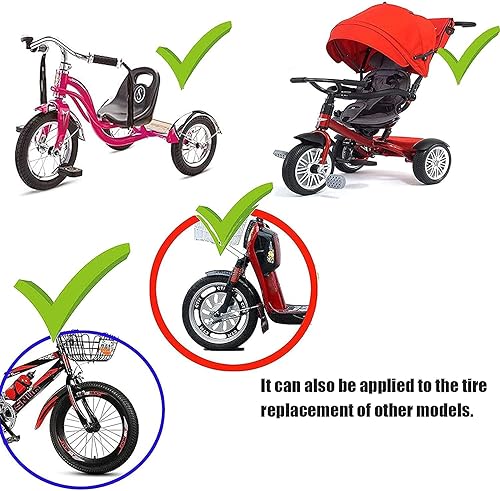 Miniatura 7 de Neumático de neumático de 10 pulgadas, 10 x 2.125 pulgadas, vástago de válvula doblado para scooter eléctrico, scooter inteligente de equilibrio