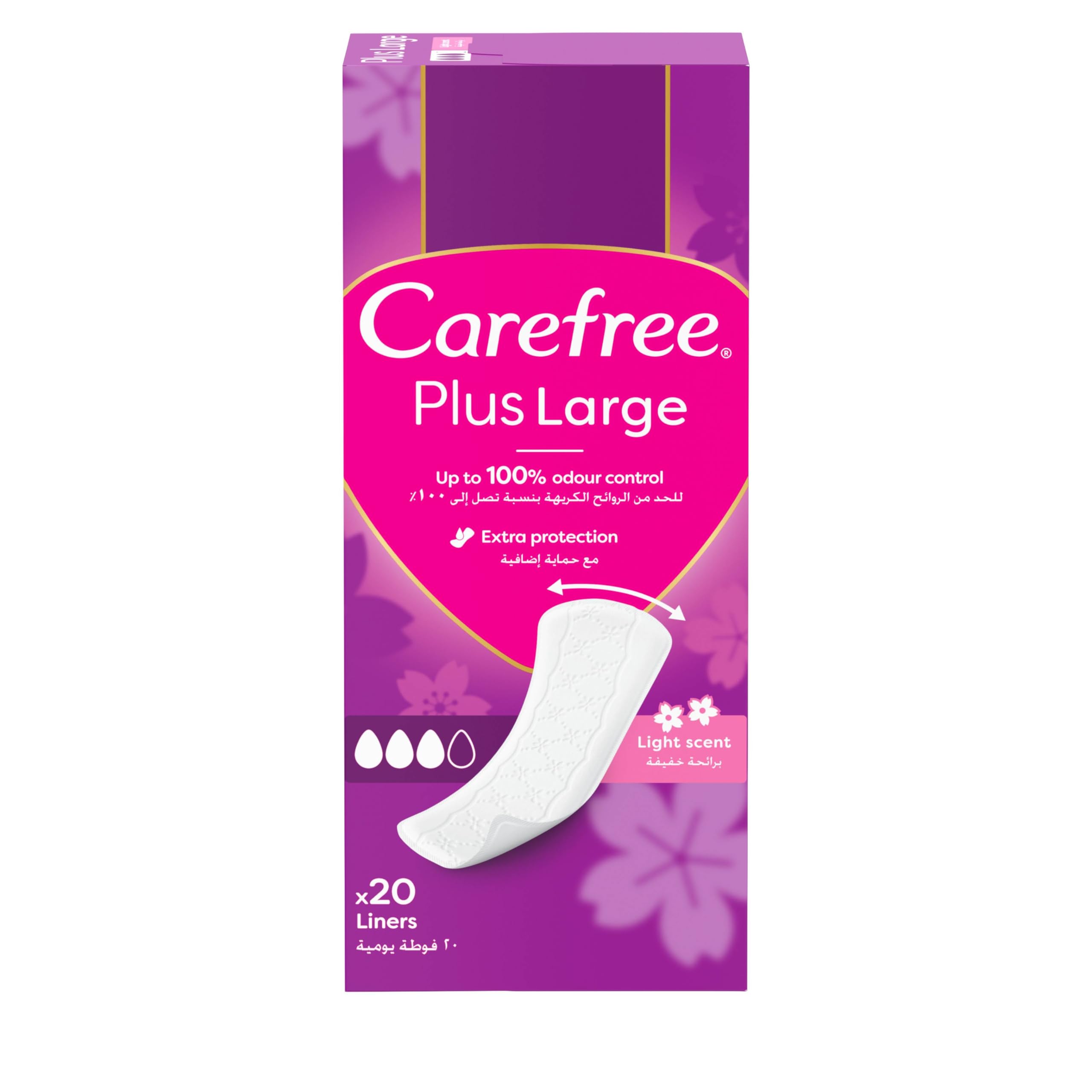 Carefree Panty Liners Plus Large Aloe 48pcs price in UAE | Amazon UAE