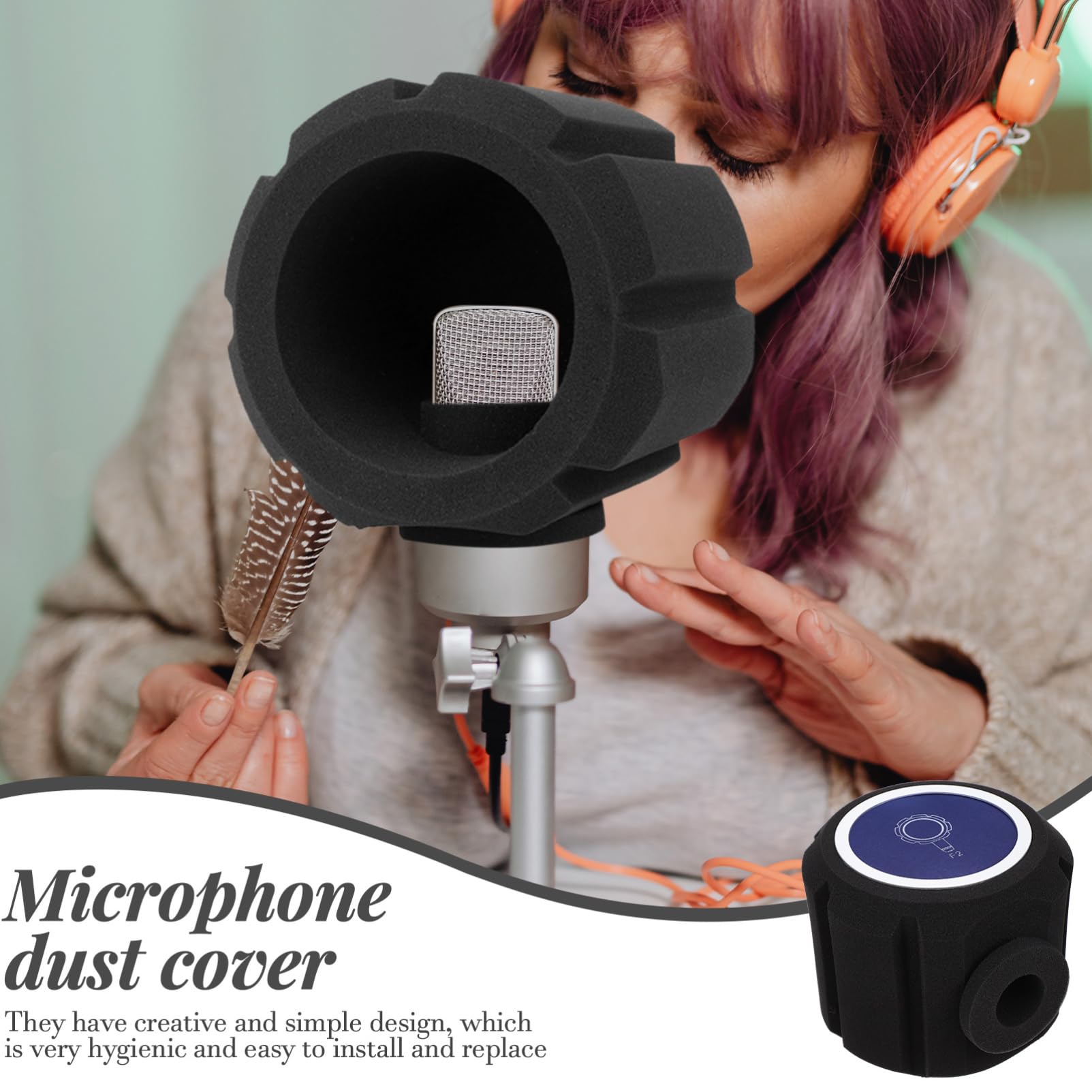 ibasenice Cubierta De Micrófono De Aislante Funda Protectora Para Micrófonos Previene Salpicaduras y Compatible