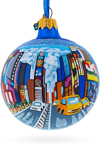 Times Square, adorno navideño de bola de cristal de la ciudad de Nueva York, 3.25 pulgadas Times Square, adorno navideño de bola de cristal de la ciudad de Nueva York, 3.25 pulgadas