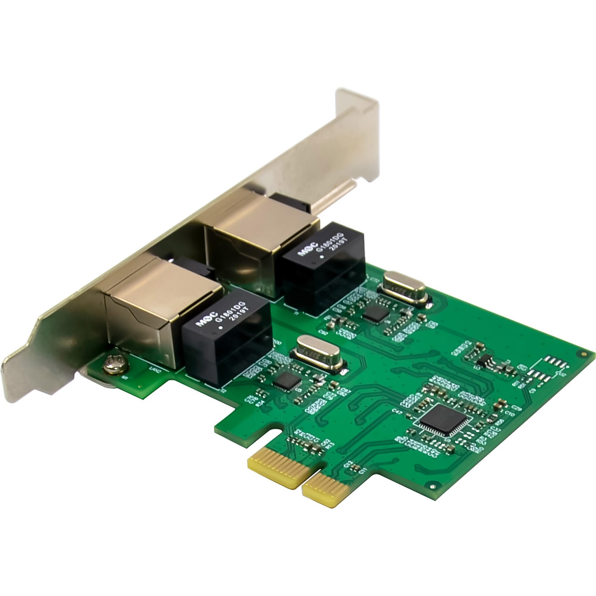 InLine Scheda di rete Dual Gigabit con 2 x RJ45, PCIe x1, con slot a basso profilo, VLAN, frame jumbo, risparmio energetico, 51128 K