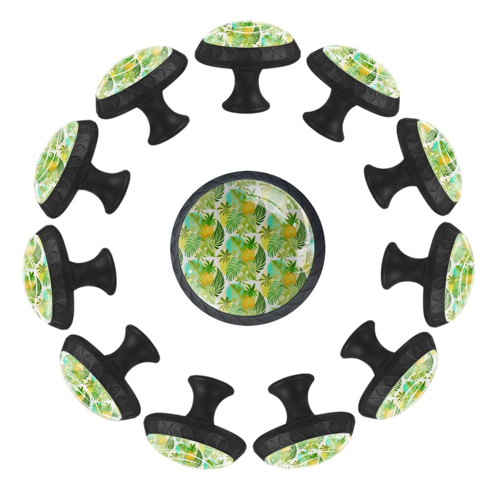 Boutons de tiroir en feuilles de palmier 35 mm (lot de 12) pour commode de chambre