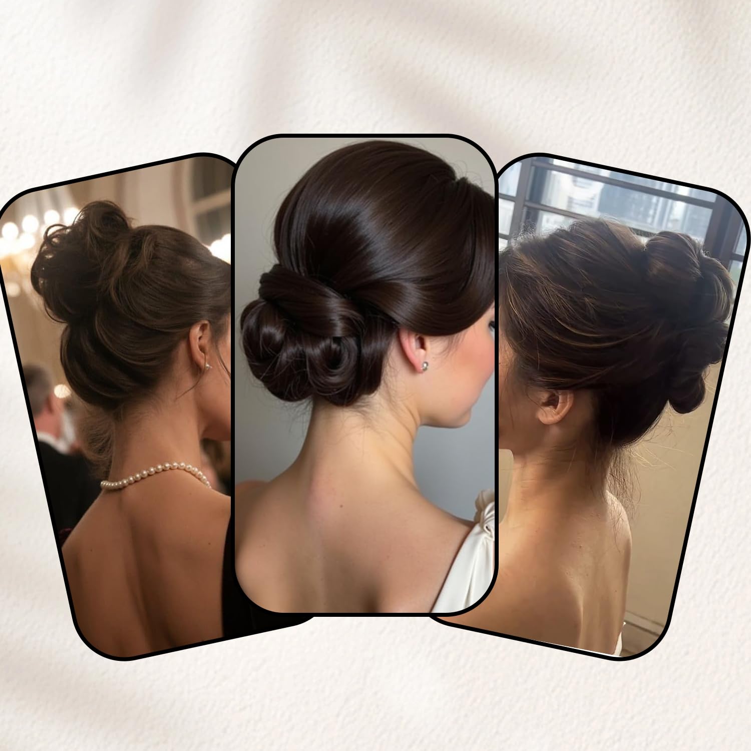 Juego de 21 Piezas Moldeador de Moños para Mujer, Kit con Donuts de Pelo y Horquillas - Beige