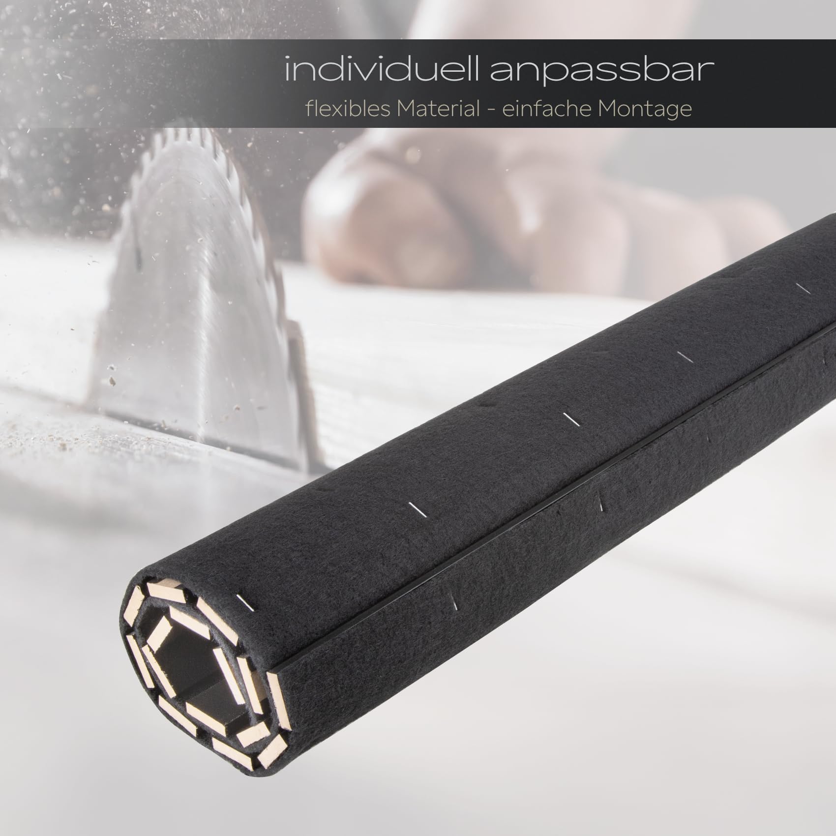 HEXIM Akustikpaneele 2 Stück 278x60cm Holz Comfort - flexible Holzpaneele Platten Lamellenwand flexibel MDF Wandpaneele TV Wandverkleidung Holzwand Deko schwarz (3.34m² Black Edition)