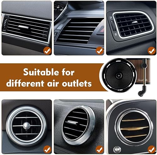 Miniatura 5 de Xohny 12 clips de ventilación para ambientador de automóvil, bonita decoración de automóvil para mujeres, accesorios de coche para tocadiscos,