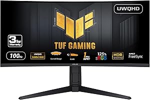 ASUS TUF Gaming VG34VQEL1A: Experience Gaming Unbound with an Ultra-Wide Curved Display