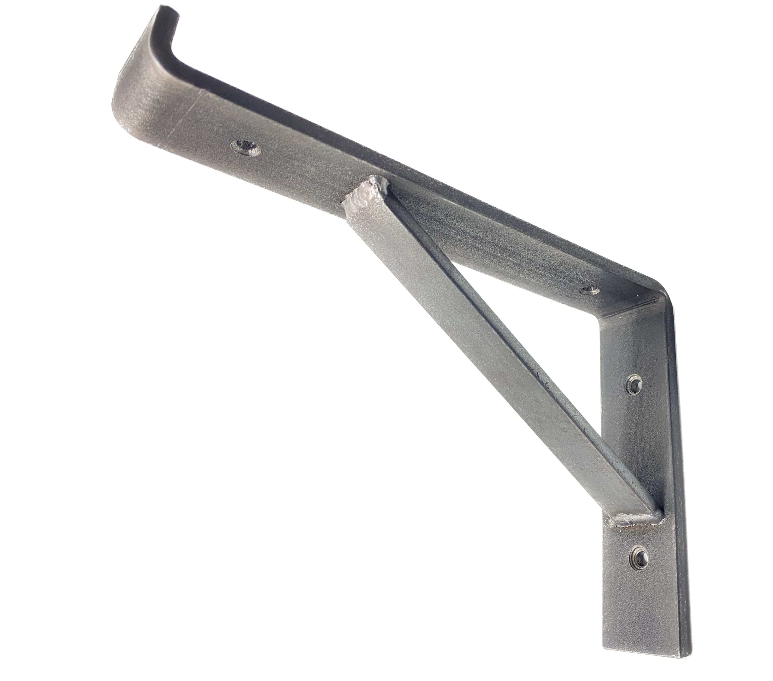 Heavy Duty Metal Shelf Bracket, Steel Shelving Brackets, Scaffold Board 225mm, Rustic Industrial Wall, Hand Made Metal Brace Heavy Loads (225 mm Black Matt)